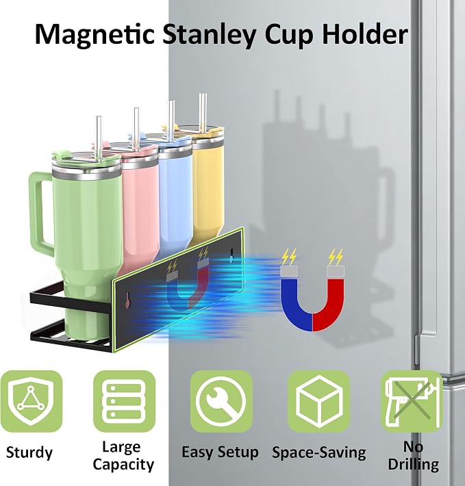 SMRCAD 4 Pack Magnetic Water Bottle Holder - Image 2