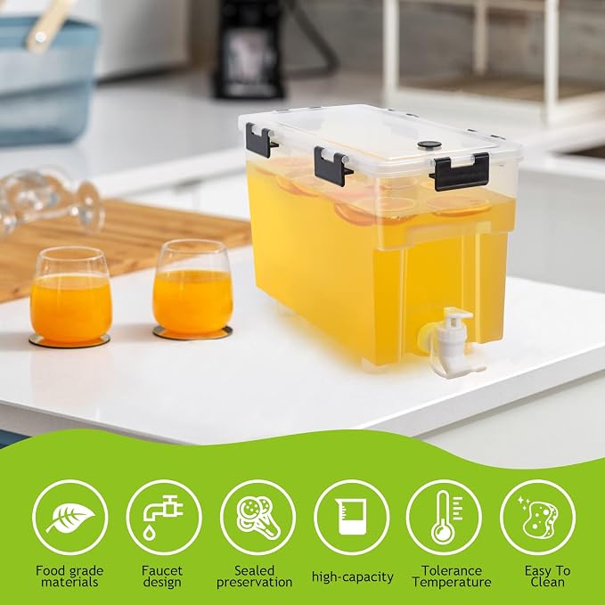 1.5 Gallon Drink Dispenser For Fridge, Beverage Dispenser - Image 3