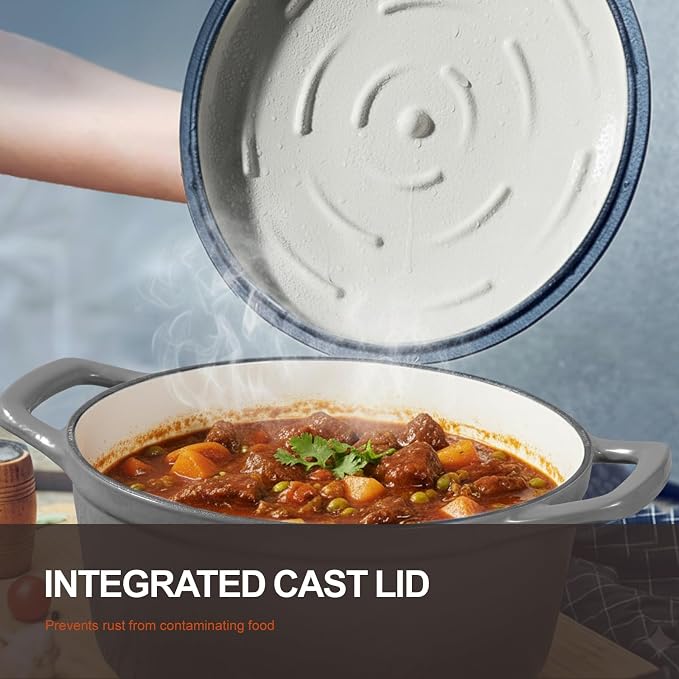 Overmont Enameled Cast Iron Dutch Oven - Image 3