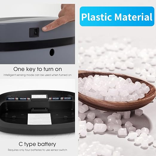 BestOffice | 13 Gallon Plastic Trash Can - Image 3