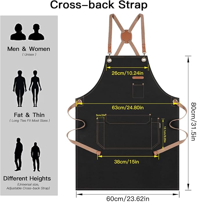 Genixart Chef Apron for Men Women - Image 4