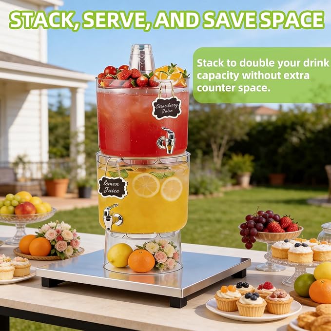 2 Gallon Beverage Dispenser for Parties, BPA-Free Drink Dispenser - Image 5