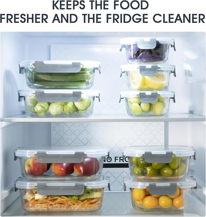 S SALIENT 18 Pieces Glass Food Storage Containers - Image 7