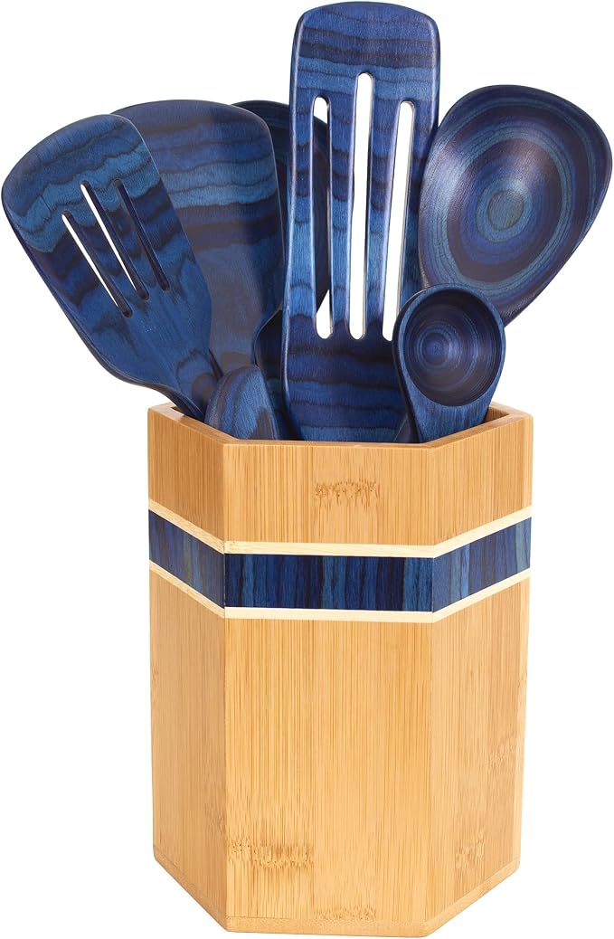 Totally Bamboo Baltique Malta Collection Kitchen Utensil Holder, Large Cooking - Image 3