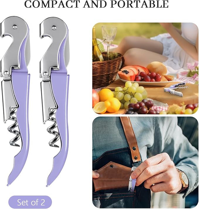 HYZ 2-Pack Wine Opener Waiter Corkscrew, Professional Wine Key - Image 8