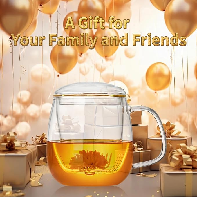 DOPUDO Large Glass Tea Cup, 25.6 oz Borosilicate Glass Tea Mug - Image 8