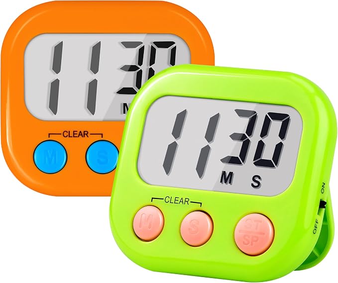 Timer for Kids Teachers Supplies Digital Kitchen Timers for Cooking Large by AOUCE
