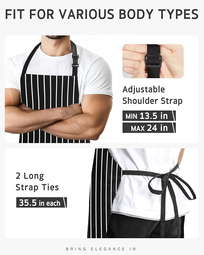 Syntus Chef Apron for Men Women Kitchen Cooking Apron - Image 4