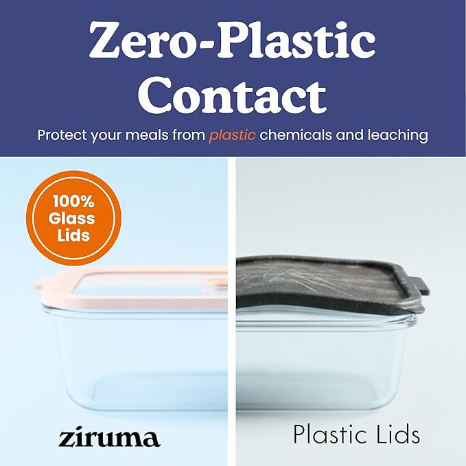 Ziruma Non-Toxic 1.5 cup Glass Food Storage Containers - Image 3