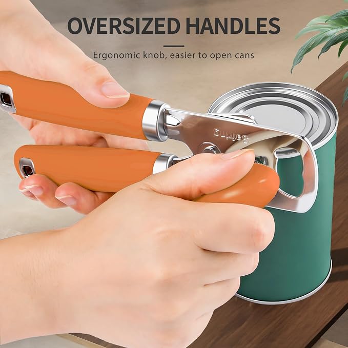 Safring Can Opener Manual, Heavy Duty Stainless Steel Smooth Edge Can Opener - Image 5