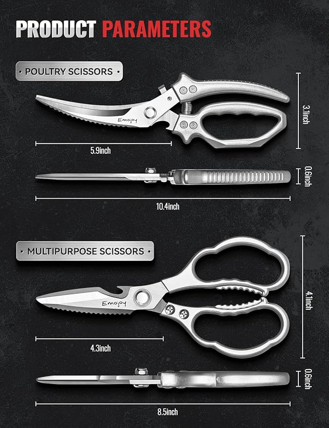 Emojoy 2-Piece Kitchen Scissors Set - Image 2