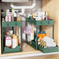 Simple Trending Under Sink Organizer 2 Pack, Sink Pull-Out Sliding Storage by SimpleTrending