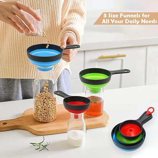 Funnels for Filling Bottles, Wide Mouth Canning Funnel for Kitchen Use Mason - Image 2