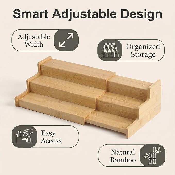 JinDoWin Spice Rack Organizer For Cabinet, Spice Organization For Cabinet - Image 6