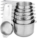 Set of 7 Heavy Duty Measuring Cups, 18/8 Stainless Steel by ALLWIN-HOUSEWARE