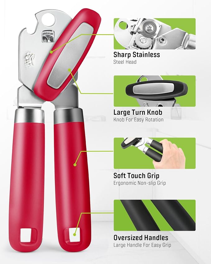 Multifunctional Can Opener Manual, Durable Heavy Duty Handheld Strong Can Opener - Image 4
