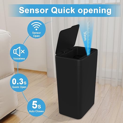 Naisu 2 Pack 4 Gal Bathroom Trash Can - Image 2