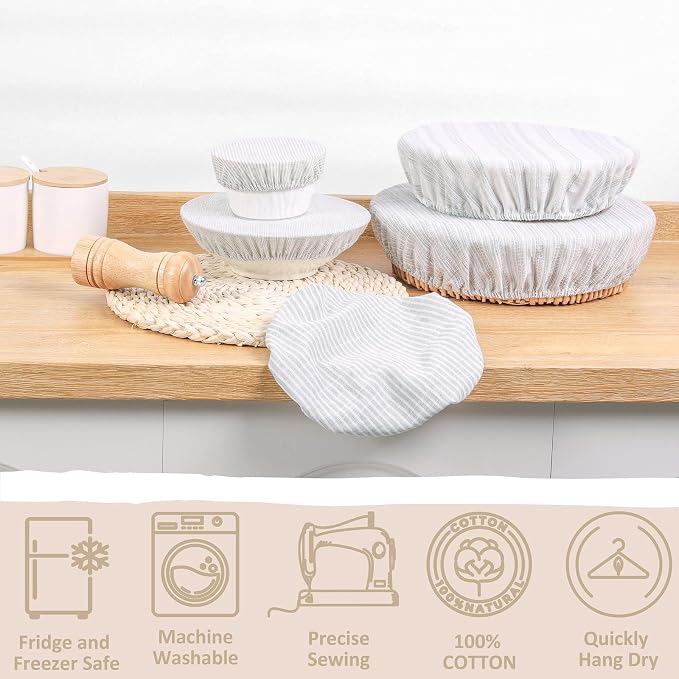Reusable Bowl Covers, 5 Size Stretch Cloth Bowl Covers - Image 2
