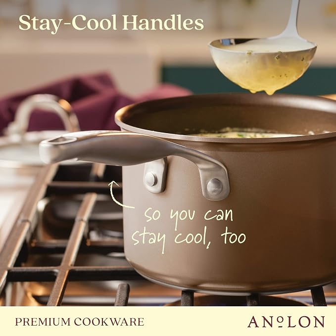 Anolon Ascend Hard Anodized Nonstick Sauce Pan/Saucepan and Lid - Image 5