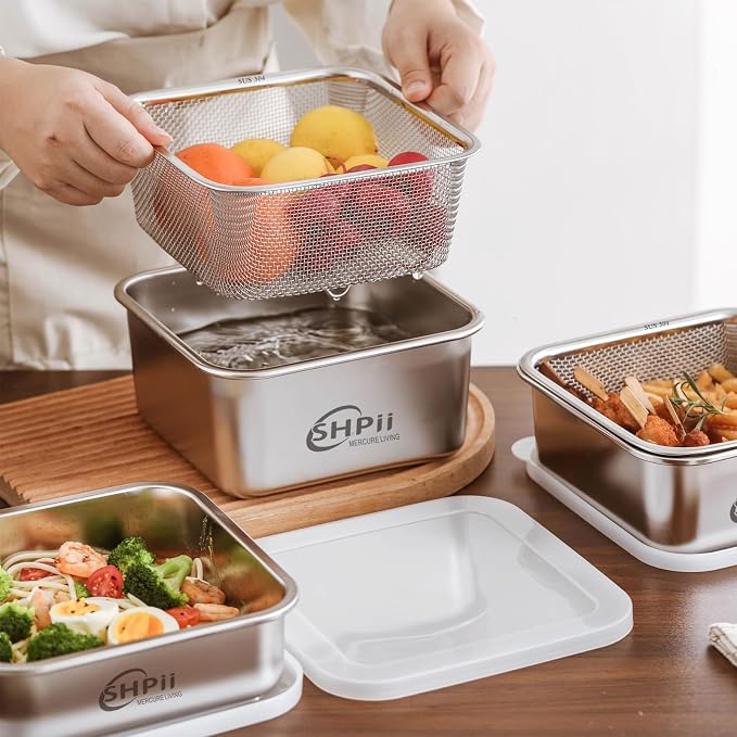 Square Colander Set, 304 Stainless Steel - Image 7