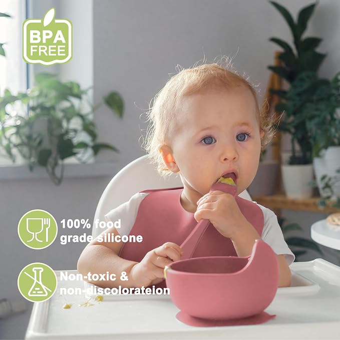 Silicone Baby Feeding Set | Baby Led Weaning Supplies Includes Suction Bowls - Image 3