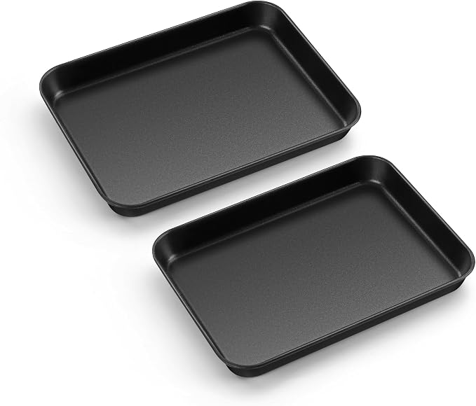 E-far Baking Sheet Set of 2, Nonstick Carbon Steel Baking Trays by E-far