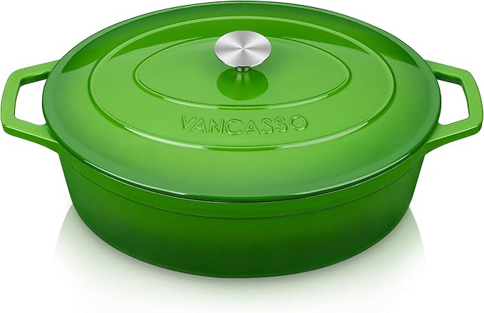 vancasso Enameled Cast Iron Dutch Oven, 9.3 Quart Dutch Oven Pot by vancasso