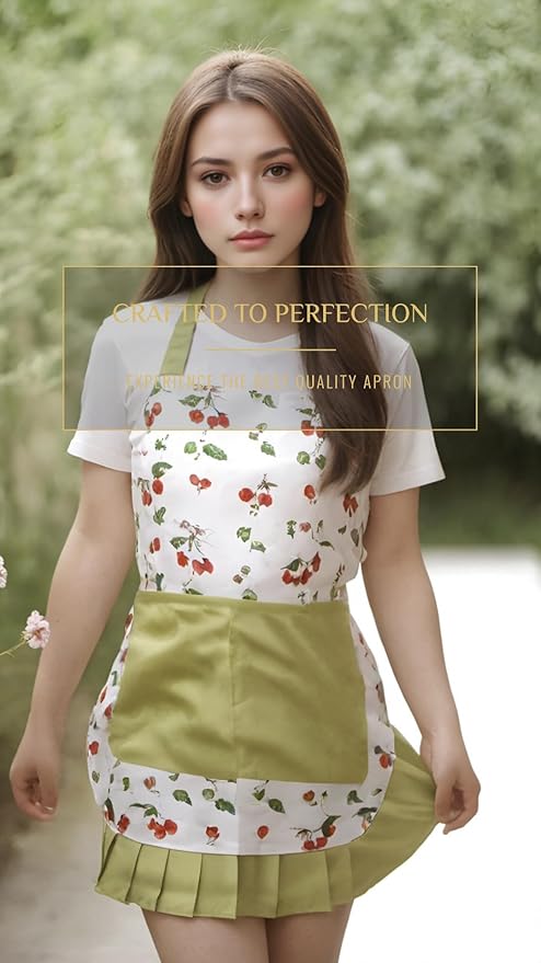 Vintage Floral Apron for Women - Image 7