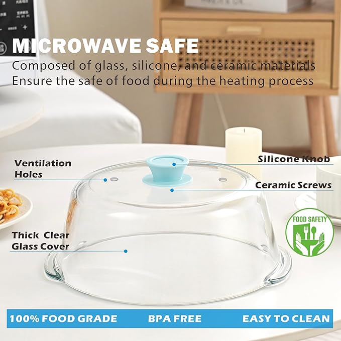 Tall Glass Microwave Splatter Cover - Image 5