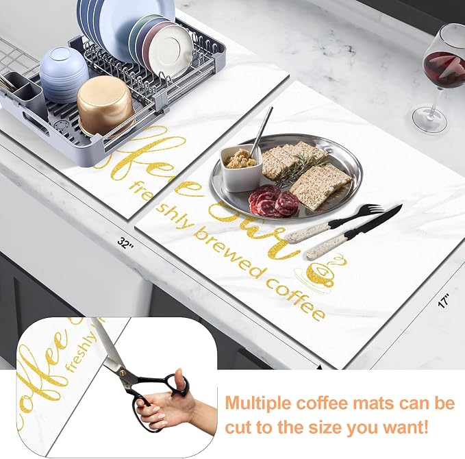Findosom Dish Drying Mat, Cuttable Drying Mat - Image 2
