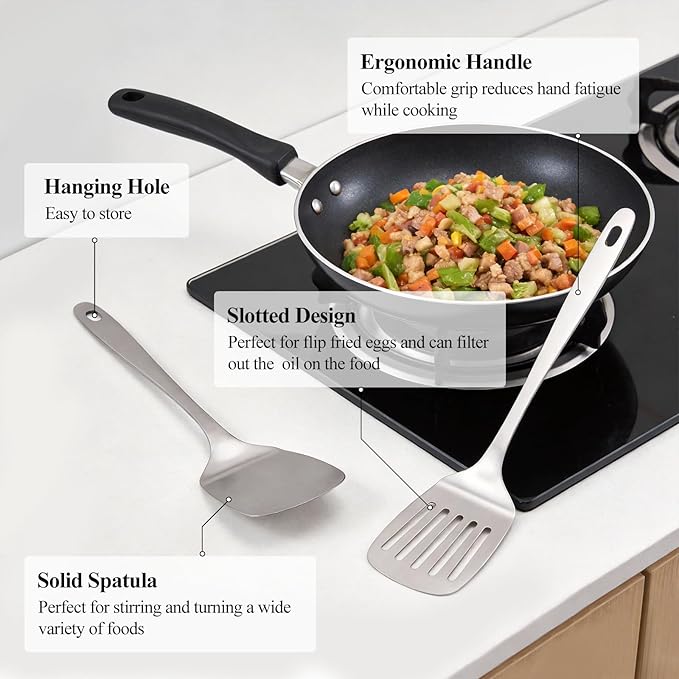 ChefBee 2PCS Metal Spatula Set - Image 3