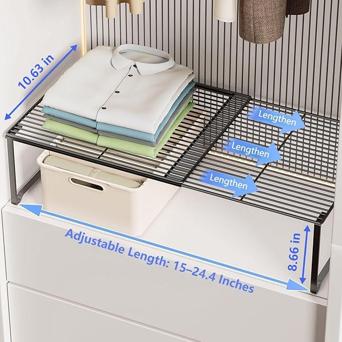 Extendable Metal Wire Shelf Organizer - Image 3