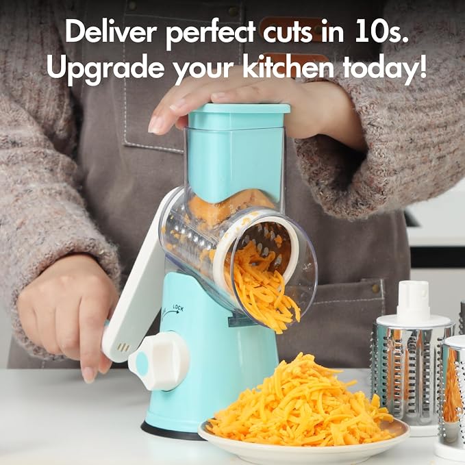 Cheese Grater Hand Crank, Rotary Vegetable Shredder - Image 8