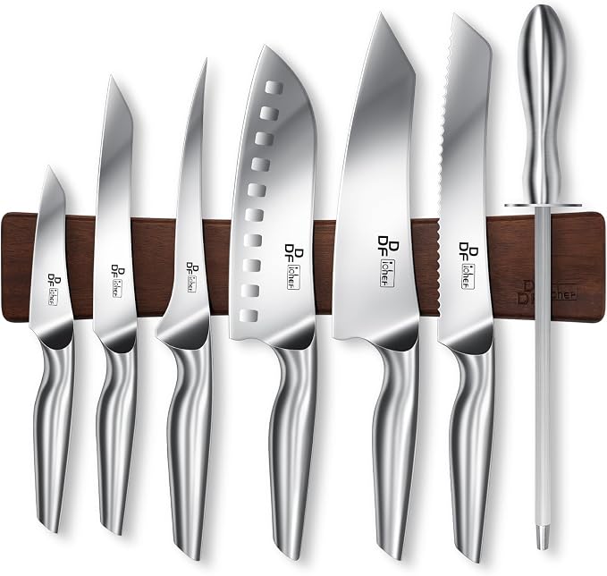 DDF iohEF Knife Set with Knife Strip, 8 Piece Professional Kitchen Knife Set by DDFiohEF