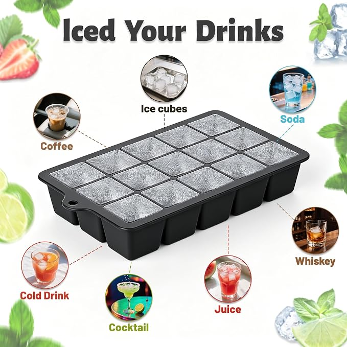 Silicone Ice Cube Tray 3 Pack - Image 7