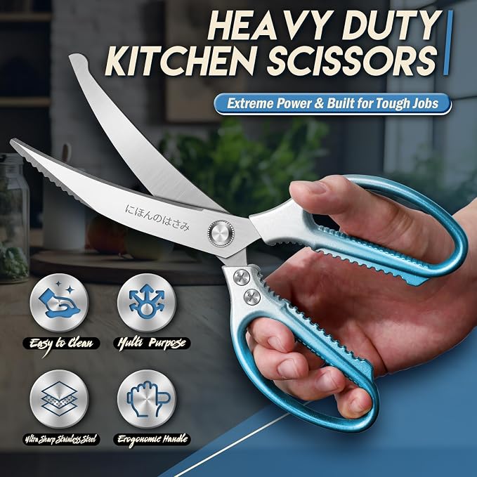 TIJERAS Kitchen Scissors Set Blue - Image 3