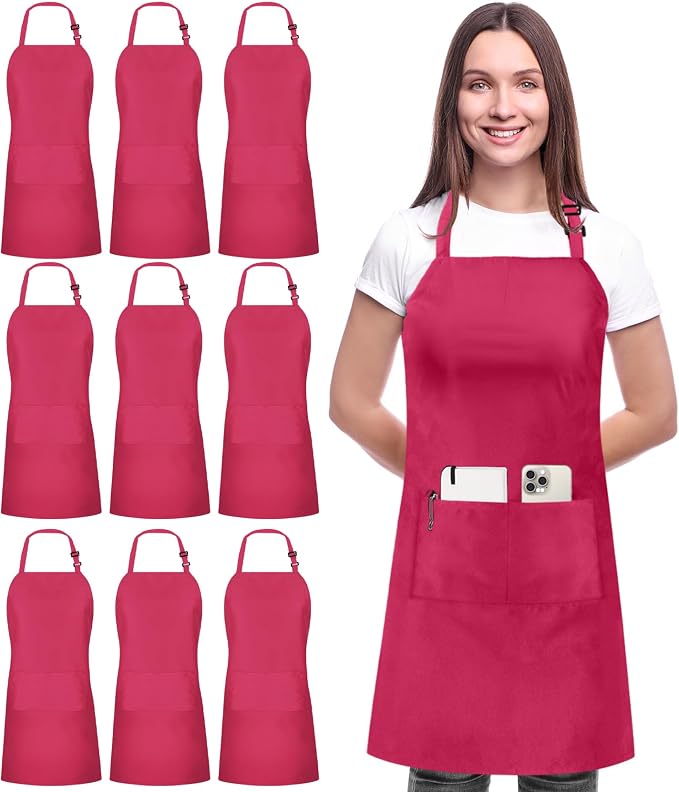 Utopia Kitchen 10 Pack Bib Apron Adjustable by UTOPIAKITCHEN
