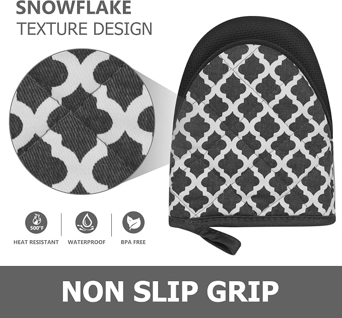 1 Pair Short Oven Mitts - Image 5
