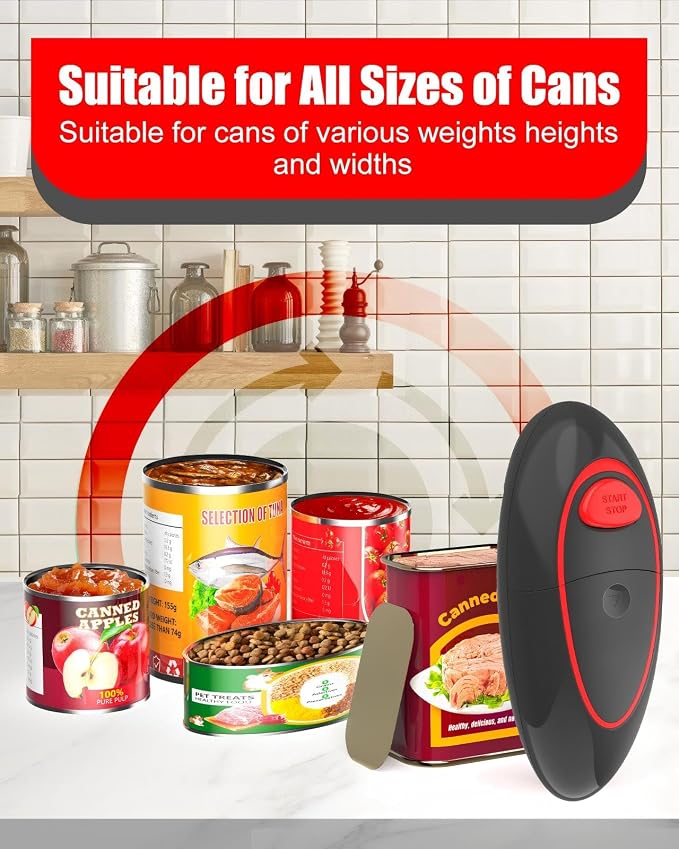 One Touch Electric Can Opener Fits Almost All Can Sizes - Image 3