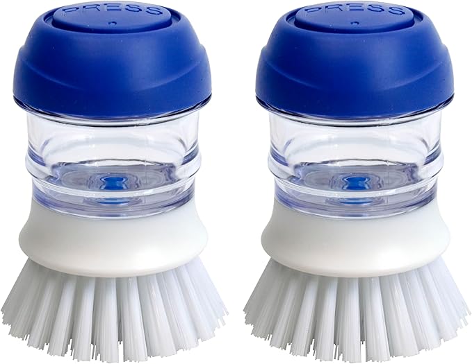 CELOX 2 Pack Dish Brush with Soap Dispenser by CELOX