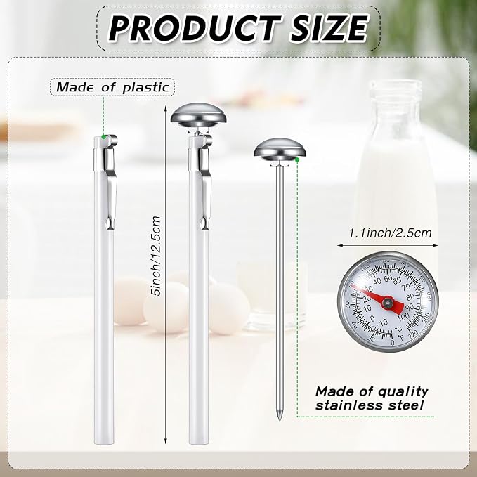Xuhal 6 Pcs Stainless Steel Kitchen Thermometer - Image 2