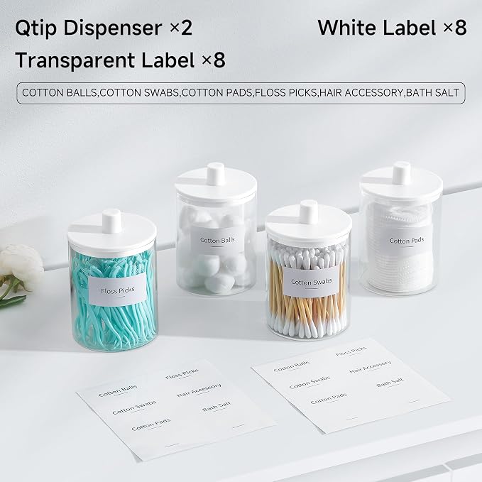 TIPGO Glass Qtip Holder Dispenser - Image 4