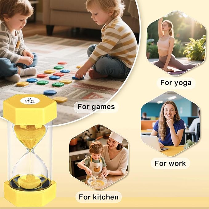 30 Minute Hourglass Sand Timer, Unbreakable Hexagon Sand Clock 30 Min, Reloj De - Image 5