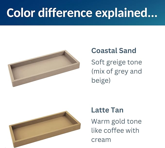 Spacewiser Countertop and Vanity Tray – Small 7.7" Silicone Soap Dispenser Trays - Image 6