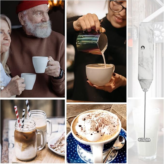 Powerful Milk Frother Handheld Foam Maker, Mini Whisk Drink Mixer - Image 5