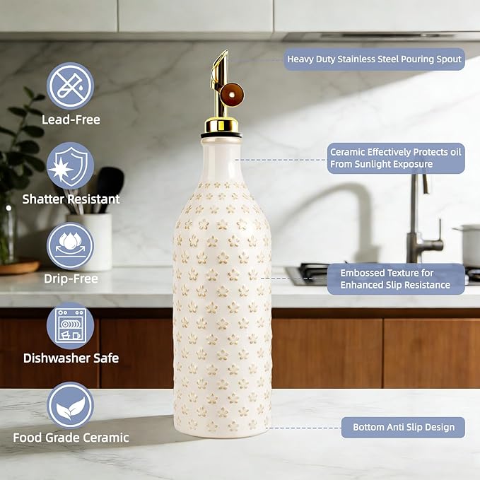 Ceramic Olive Oil Dispenser Bottle - Image 5