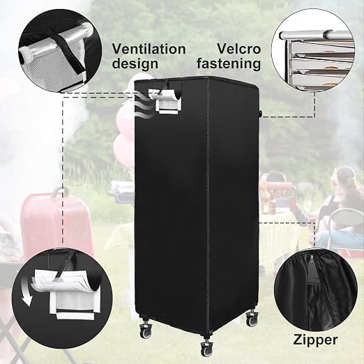 Black 20tier Sheet Pan Rack/Bun Pan Rack Cover - Image 3