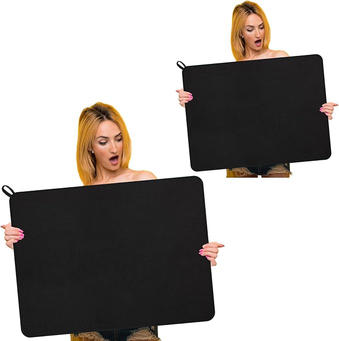 Hushee 2 Pack Extra Large Dish Drying Mat Microfiber Absorbent Dish Drying Pad by Hushee