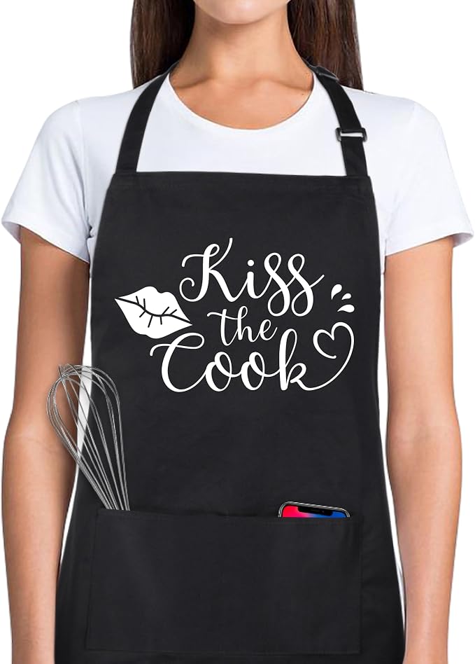 Xornis 100% Cotton Funny Apron for Men Women Adjustable Bib Aprons by Xornis