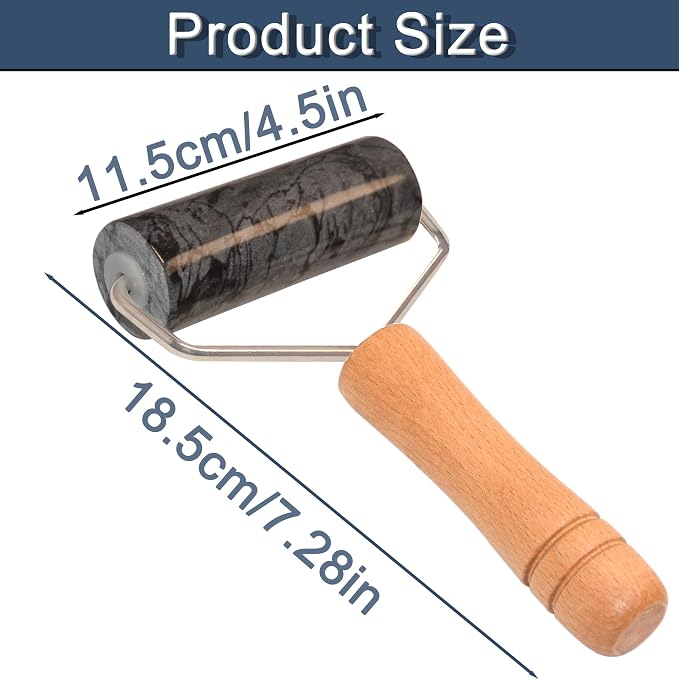 Tianman Rolling Pin Pizza Roller, Marble Roller Non-Stick T-Type, - Image 2